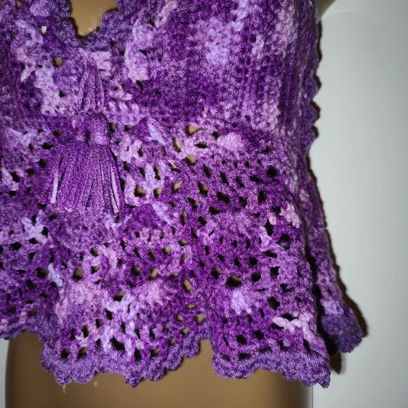 Hand Crochet Boho Festival Halter Boho Bodice Top - Picture 6 of 8